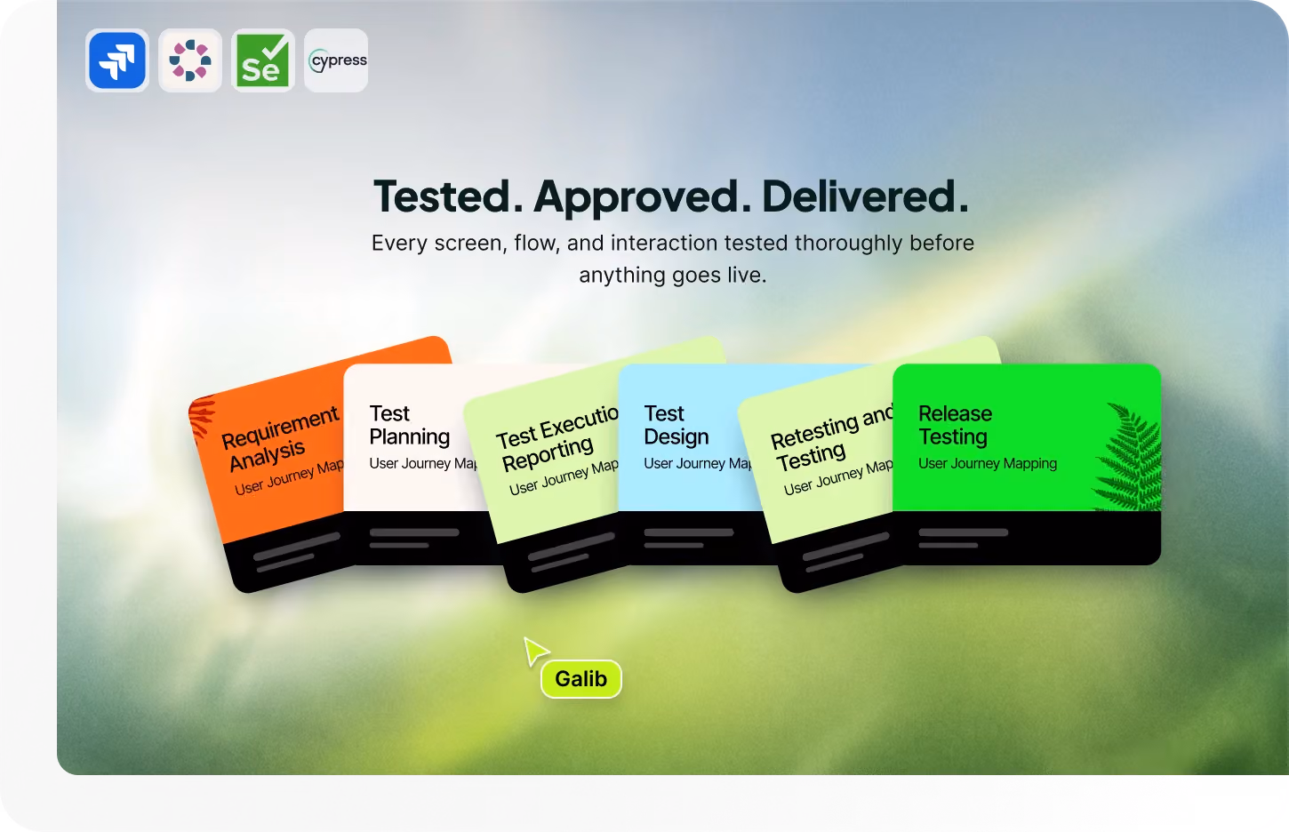 Cross-browser QA testing, usability verification, and performance optimization